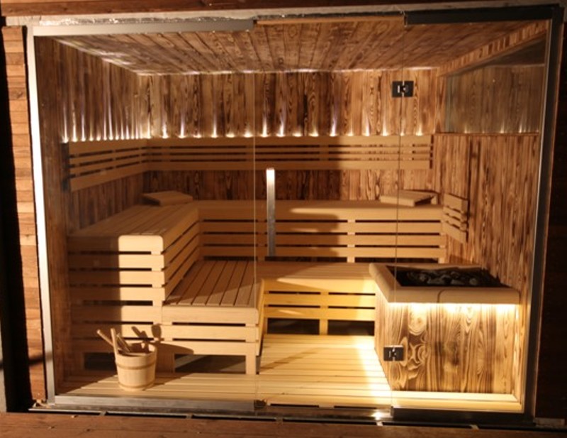 prosklená sauna
